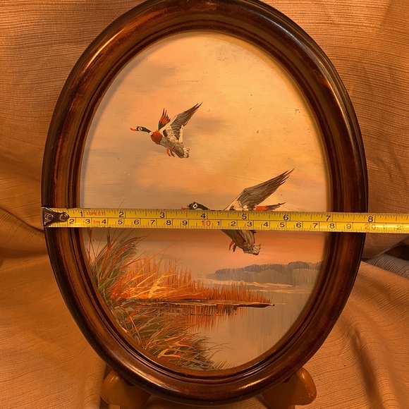 Original oil/acrylic(?) painting ducks in flight - Picture 7 of 13